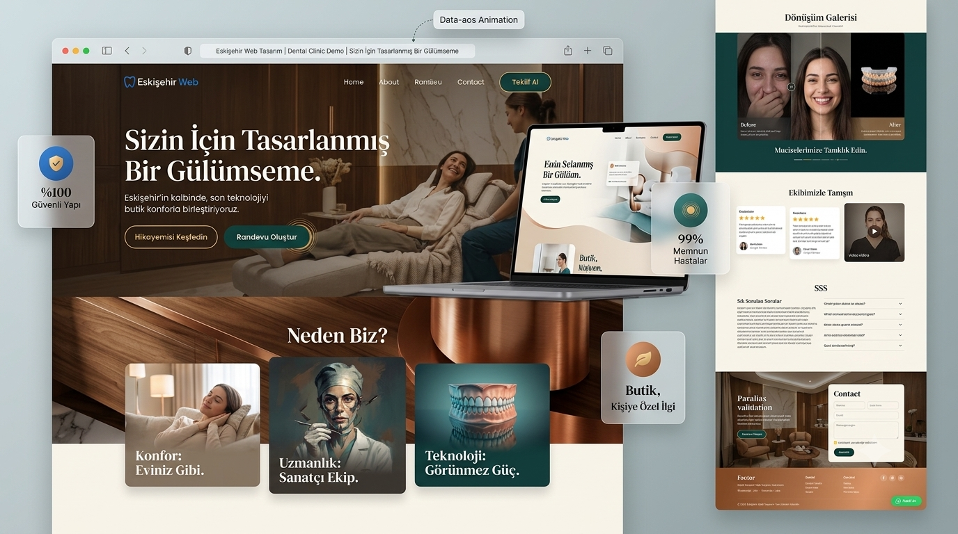 Diş Kliniği Web Sitesi Demo